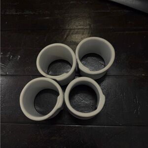 4 thanksgiving table cloth rings from crate & barrel